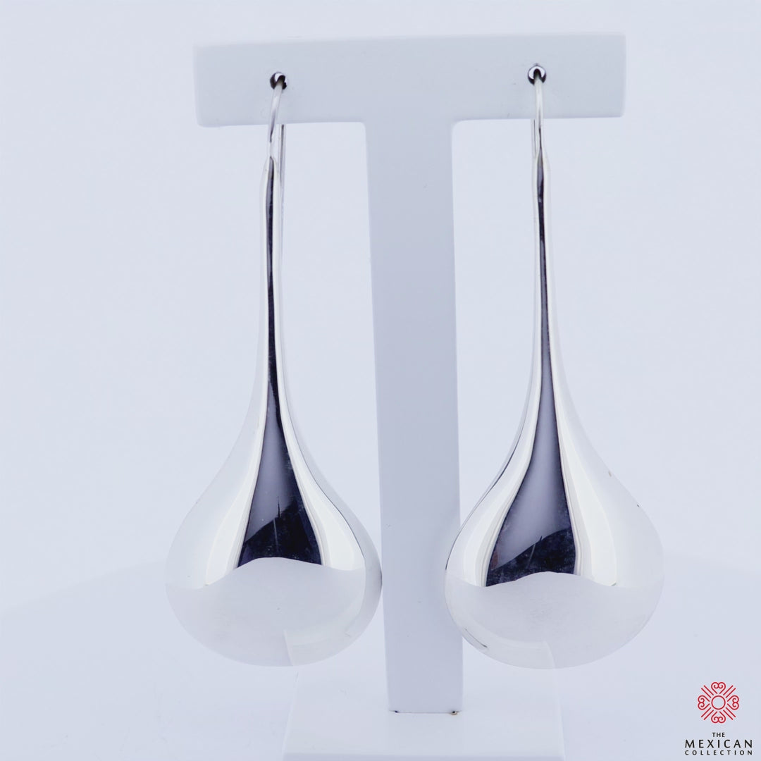 Sterling Silver Teardrop Earrings Large