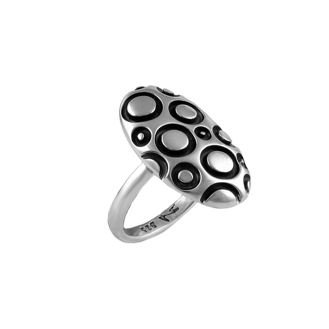 Circle Pattern 925 Sterling Silver Ring
