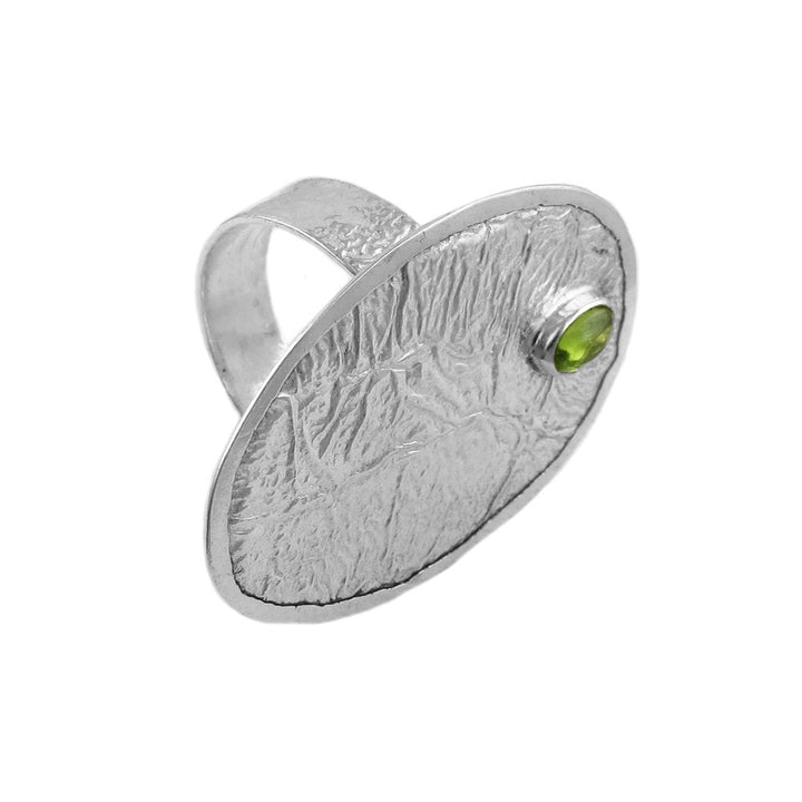 Maria Belen Silver Peridot Ring Adjustable