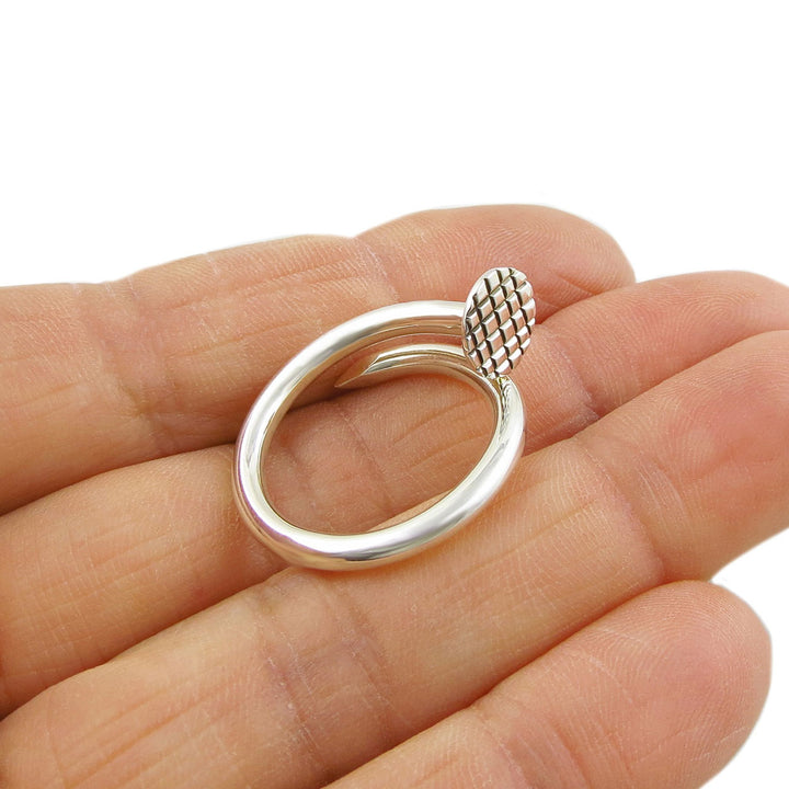 Sterling Silver Nail Ring