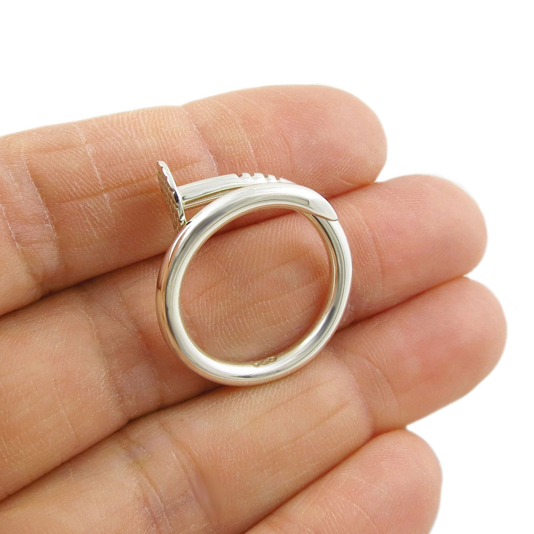 Sterling Silver Nail Ring