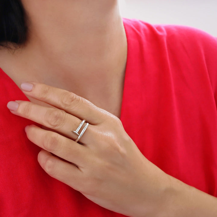 Sterling Silver Nail Ring