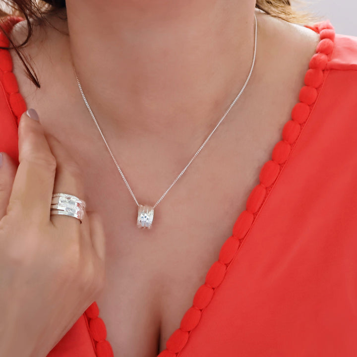 Wide Sterling Silver Stack Ring