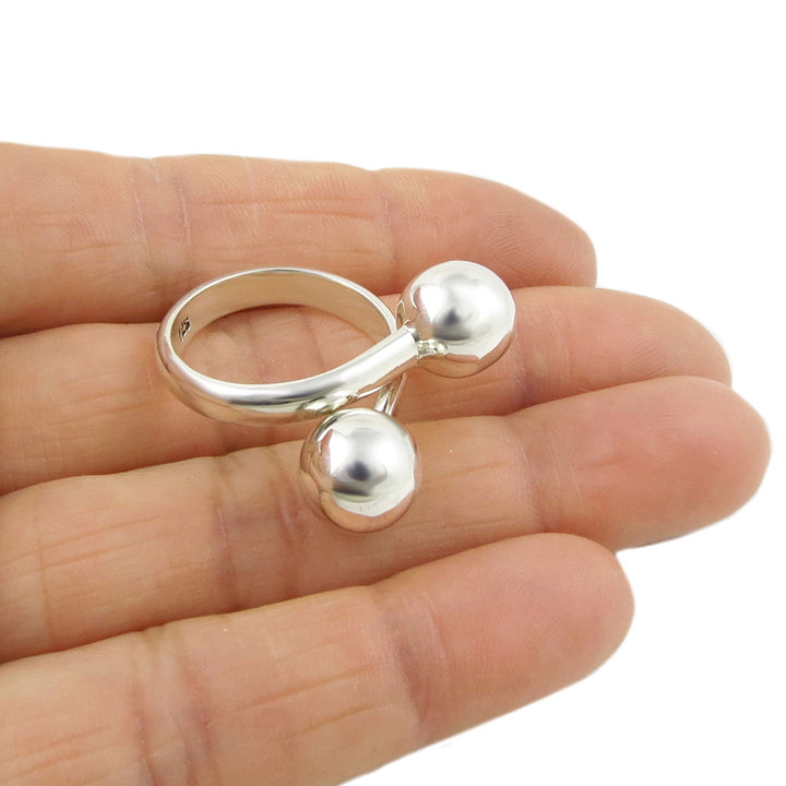 Silver Bola Statement Ring