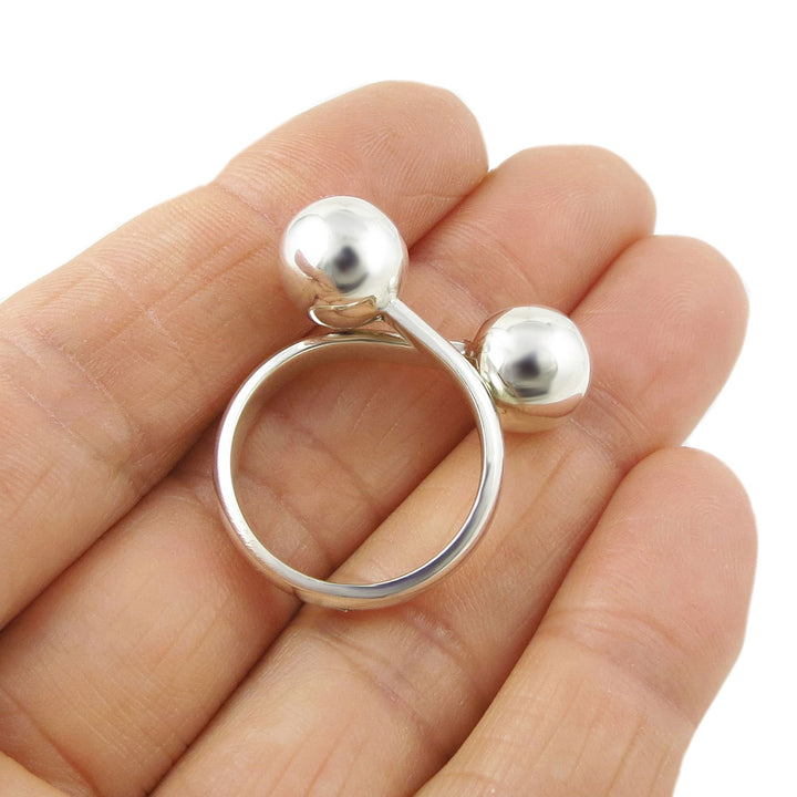 Silver Bola Statement Ring