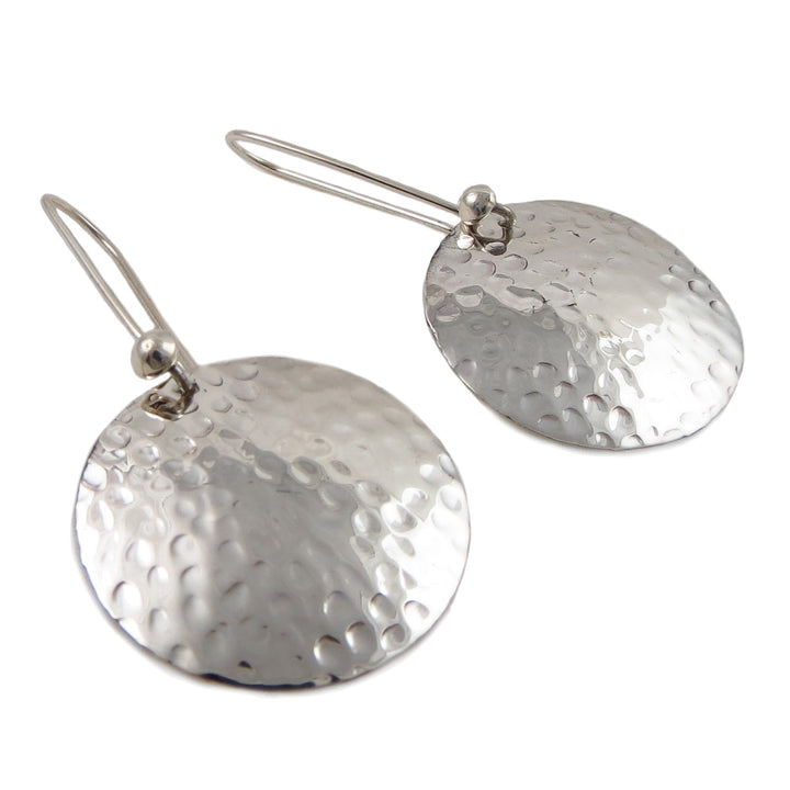 Long Sterling Silver Threader Circle Earrings Jewellery