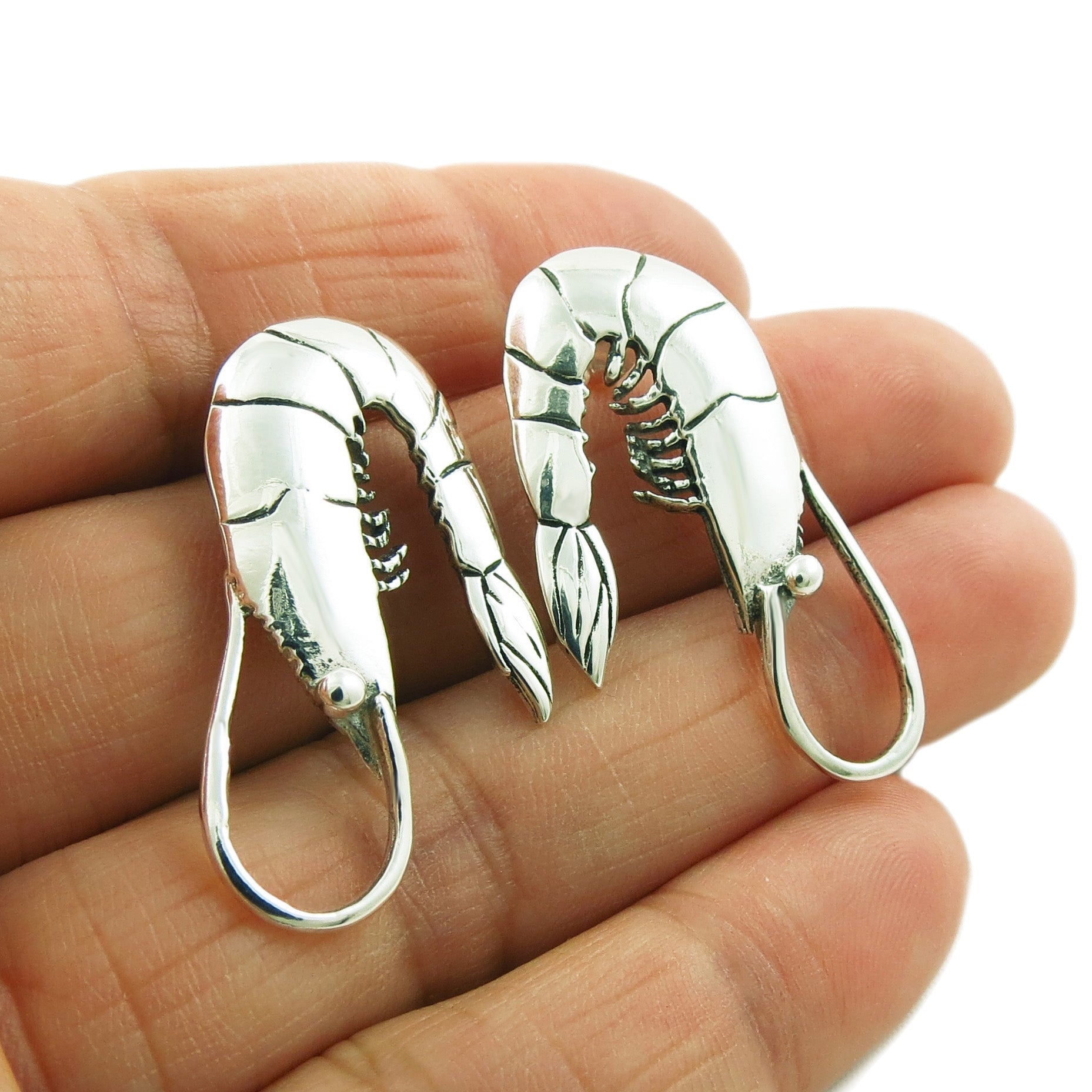 Shrimp earrings sales with name