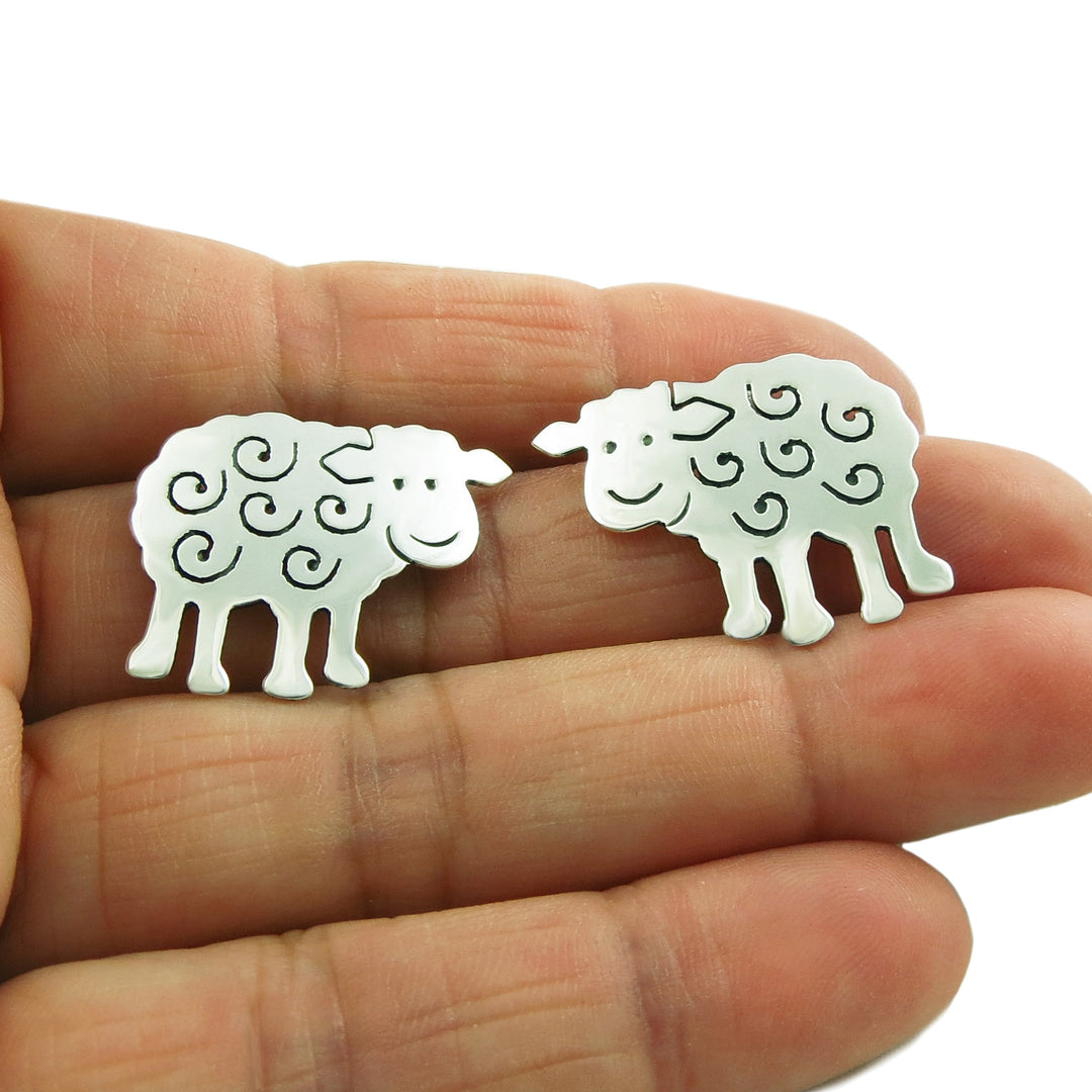 Sheep 925 Silver Earrings