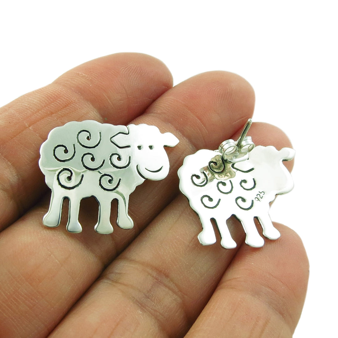 Sheep 925 Silver Earrings