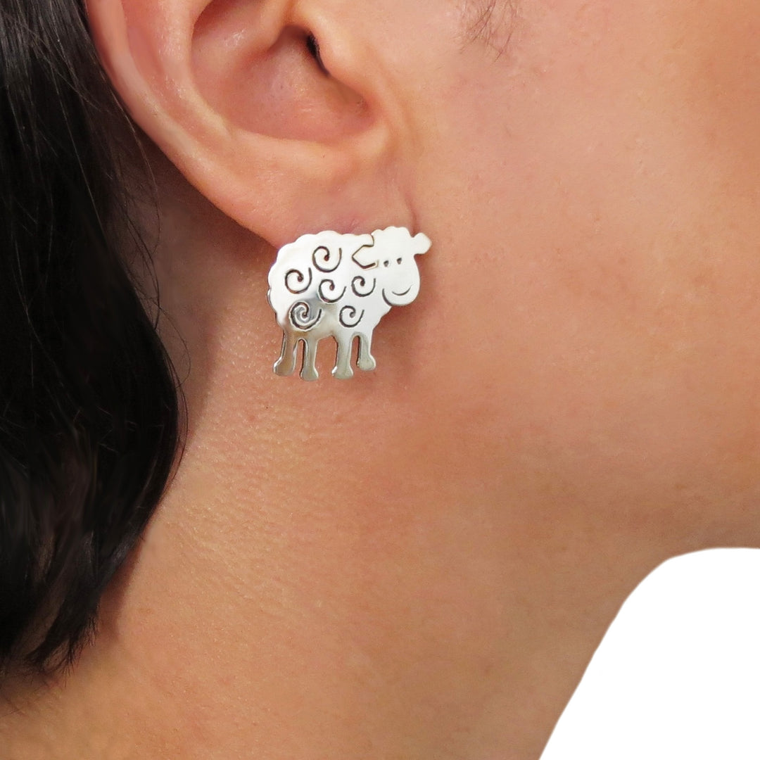 Sheep 925 Silver Earrings