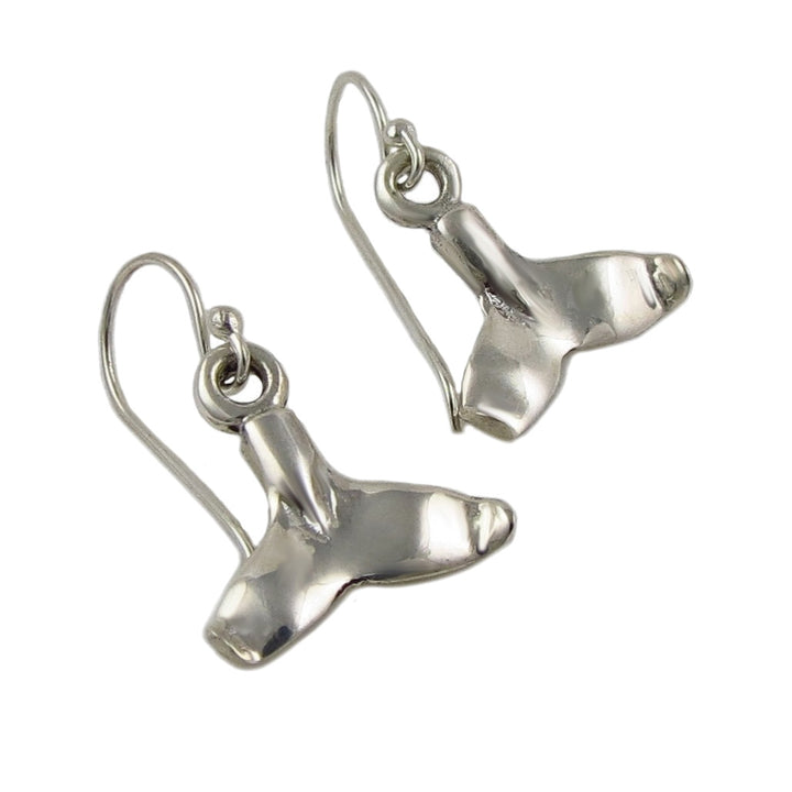 Fish Tail 925 Sterling Silver Drop Earrings