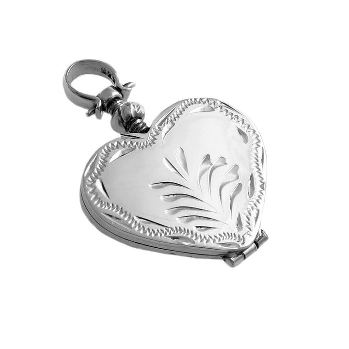 Sterling 925 Silver Heart Shaped Locket Open Pendant