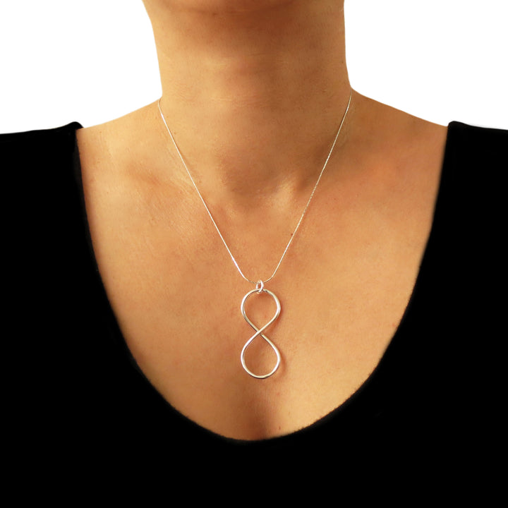 Sterling Silver Eternity Pendant Necklace