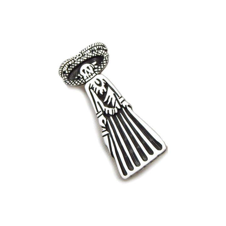 Mexico Day of the Dead 925 Sterling Taxco Silver Maria Belen Catrina Pendant