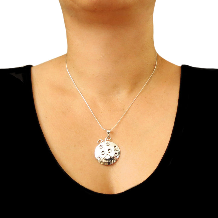 Ladybird 925 Sterling Silver Bug Insect Pendant