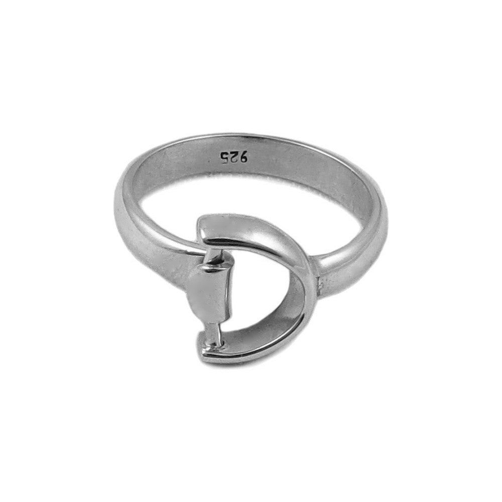Horse Stirrup Sterling Silver Equestrian Ring