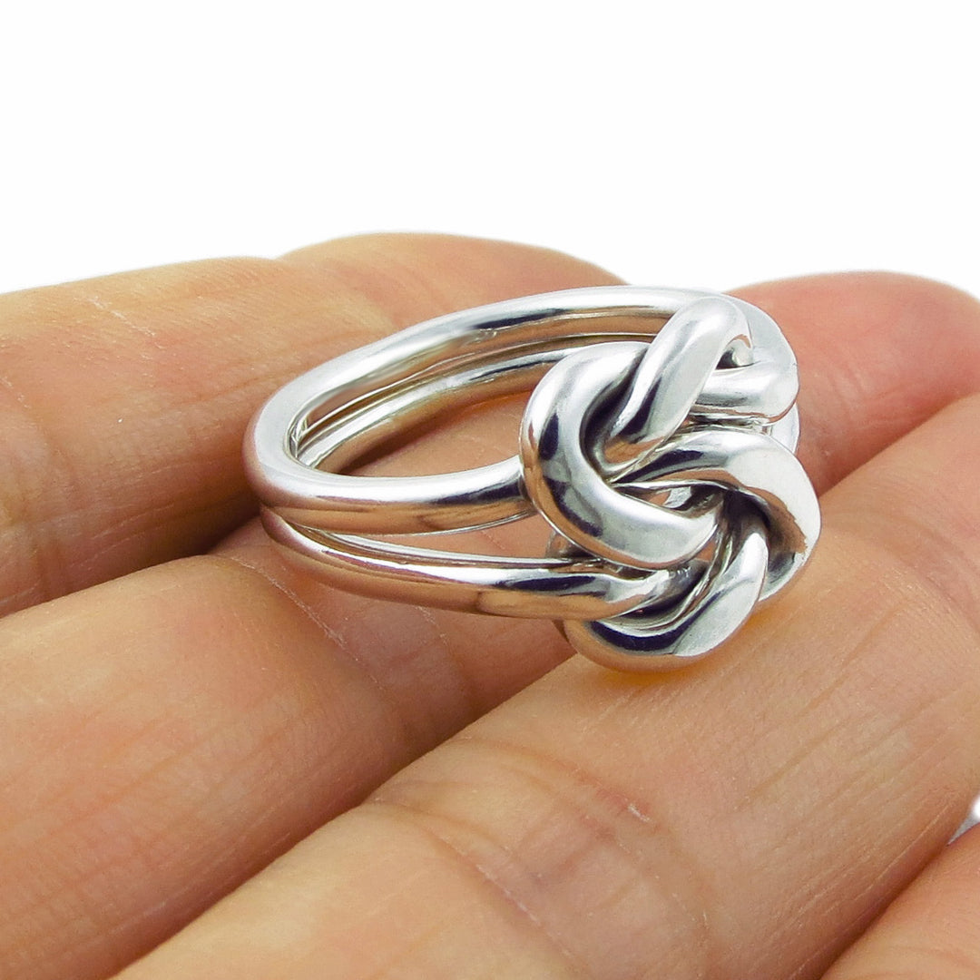 Double Love Knot 925 Sterling Silver Promise Ring