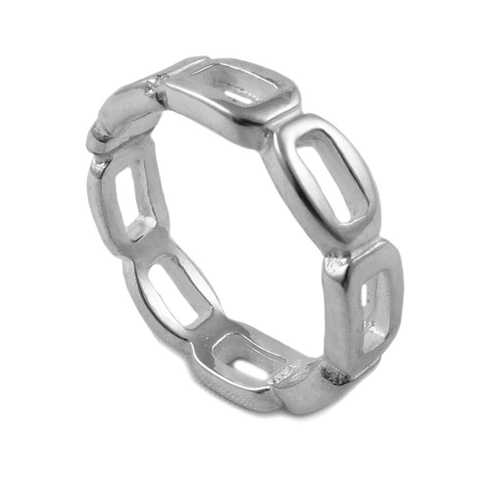 Chain Link 925 Sterling Silver Ring