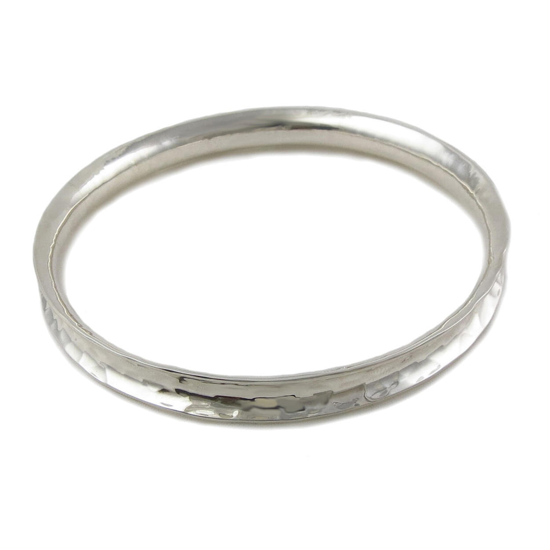 Women's Large Solid 925 Sterling Silver Handmade Bangle Cuff