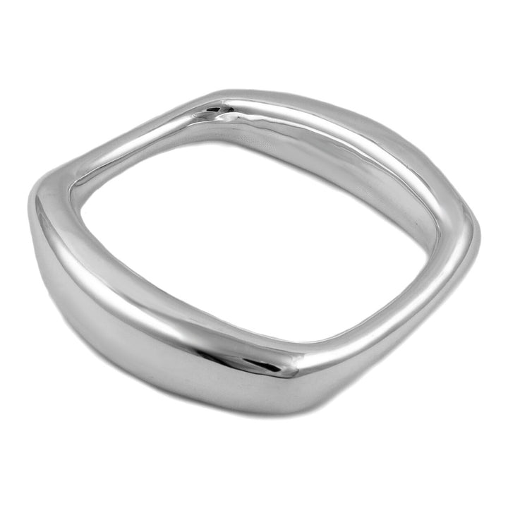 Sterling Silver Oval Bangle for Women