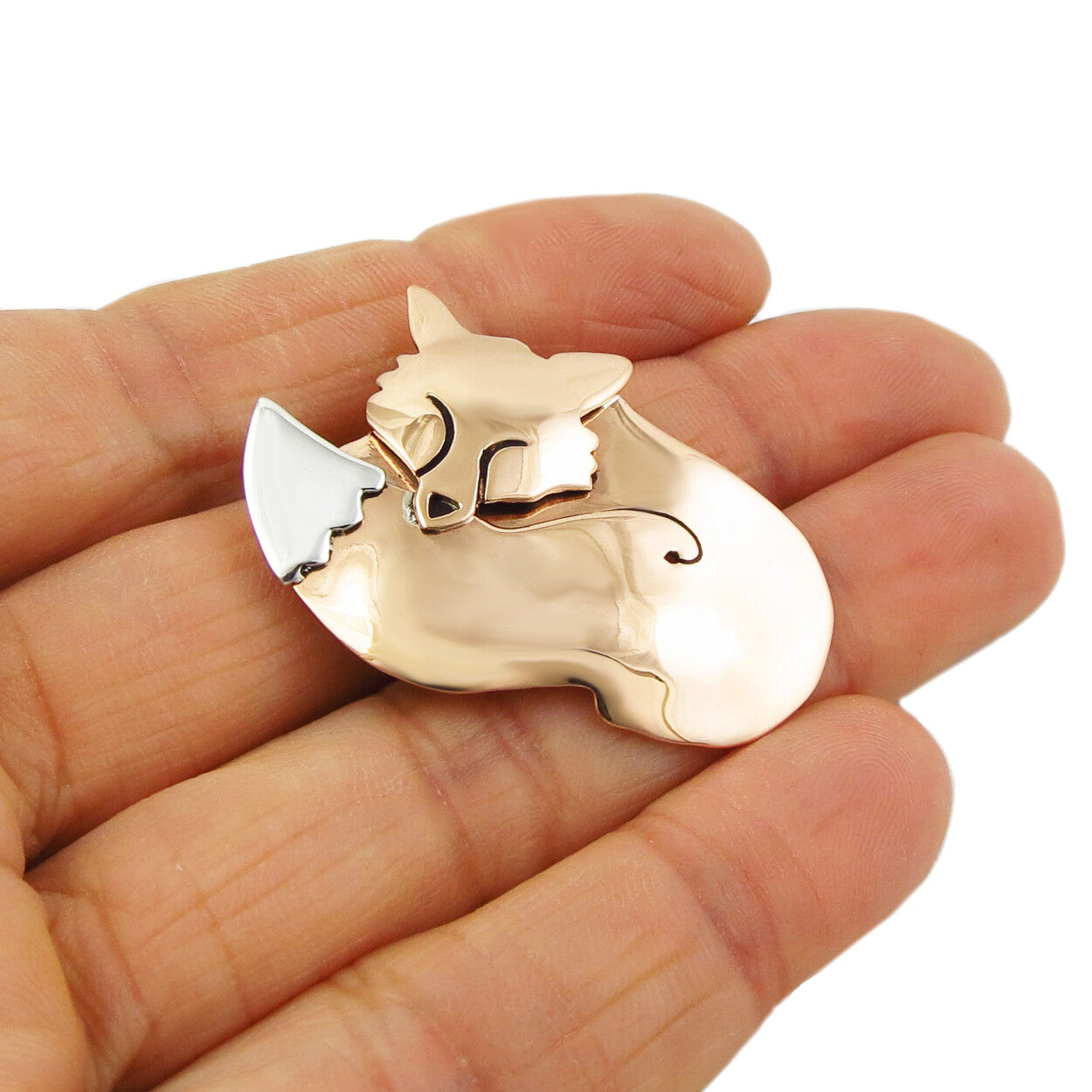 Silver Fox Brooch hot