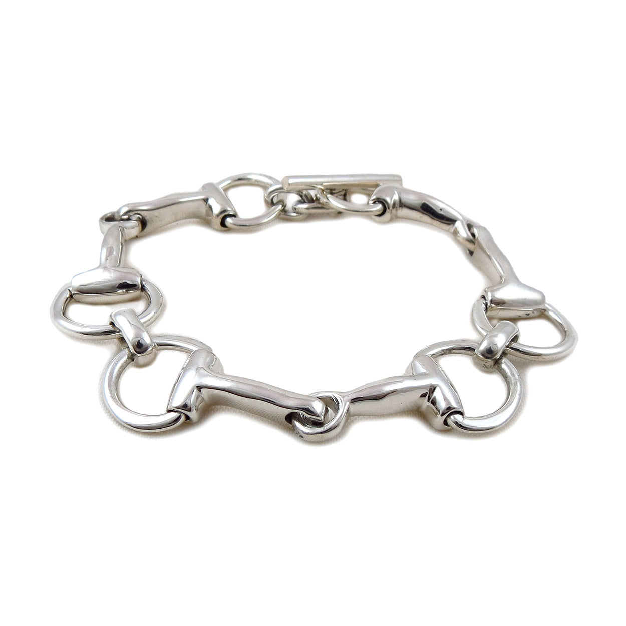 Chunky Sterling Silver Horse Snaffle Bit Bracelet for Women | The