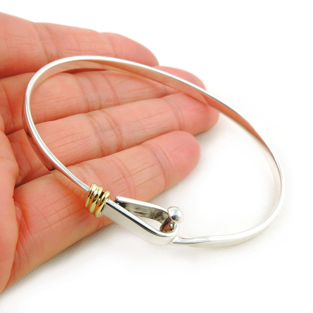 Sterling Silver Hook Band Eye Bracelet