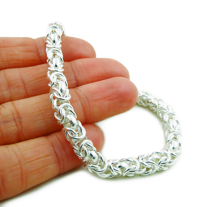 Sterling Silver Byzantine Chain Bracelet