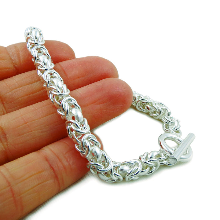 Sterling Silver Byzantine Chain Bracelet