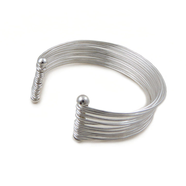Hallmarked 925 Sterling Silver Multi Band Bracelet Cuff