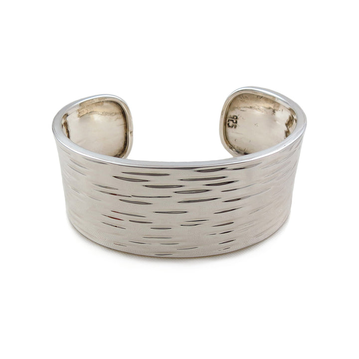 Wide Cuff Hallmarked 925 Sterling Silver Bracelet Gift Boxed