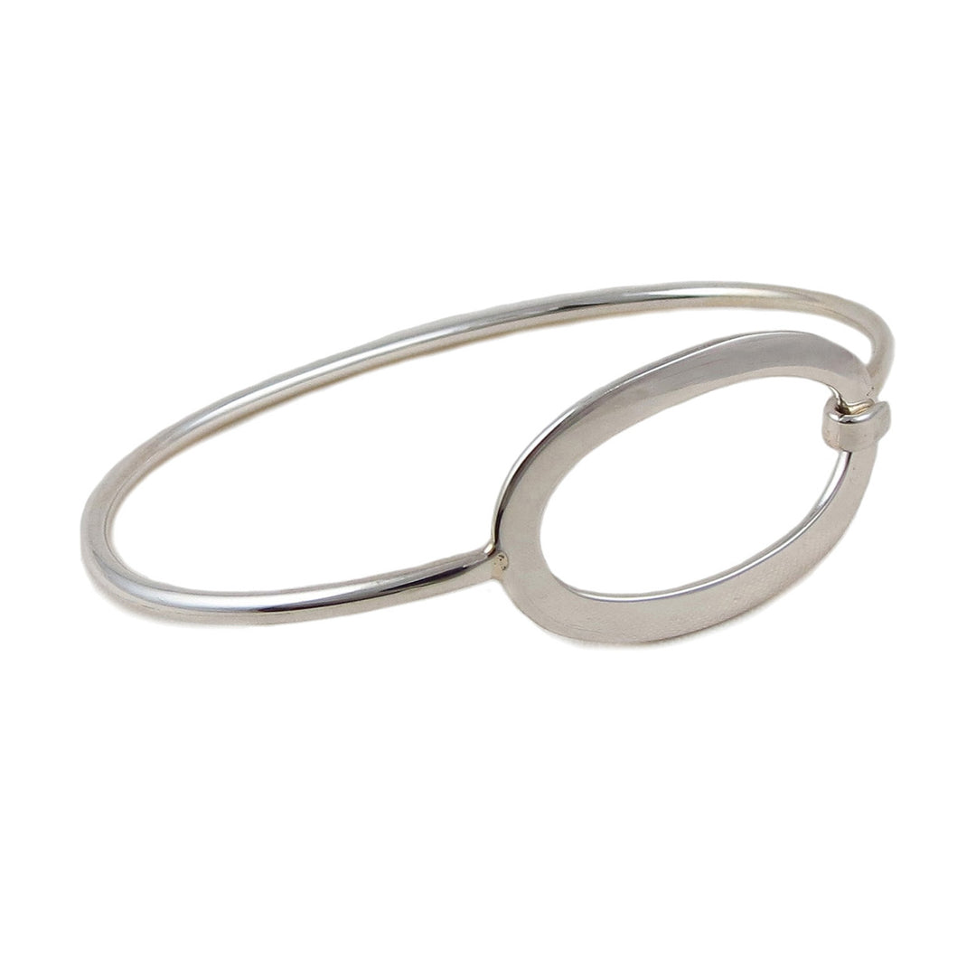 Bracelet 925 Sterling Silver Oval Cuff