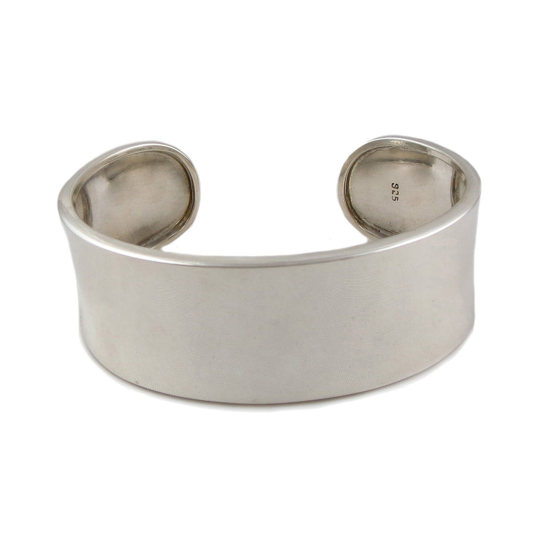 Handmade Large Sterling Silver Polished Bracelet Cuff