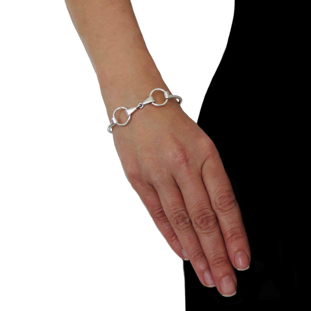 Sterling Silver Horse Snaffle Bracelet for Women