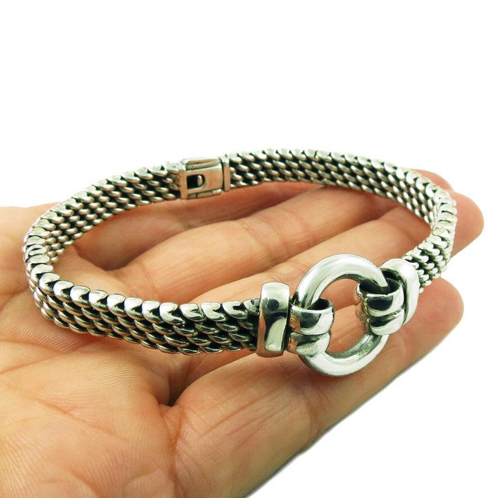 Hallmarked Herringbone Chain 925 Sterling Silver Bracelet
