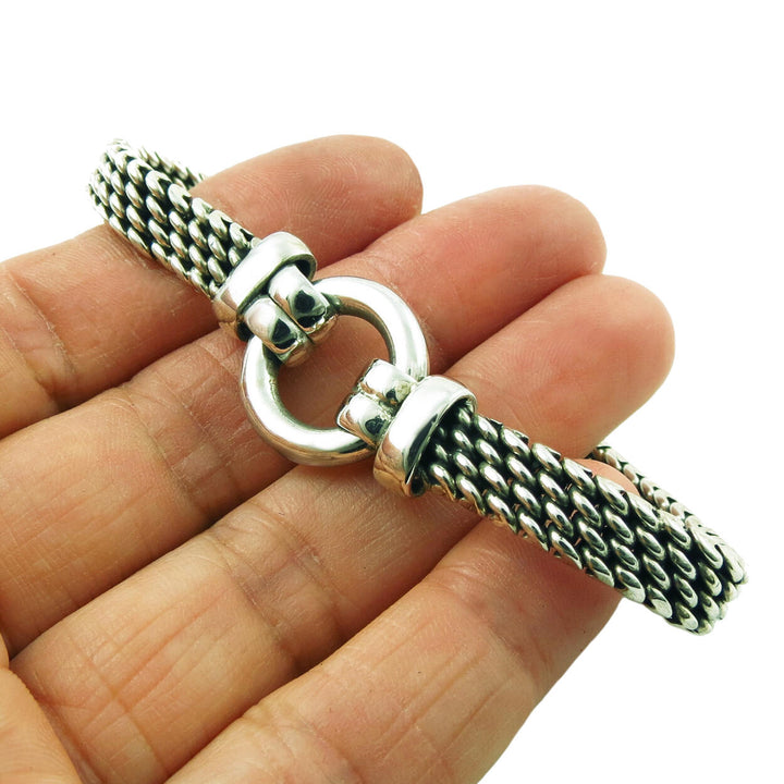 Hallmarked Herringbone Chain 925 Sterling Silver Bracelet