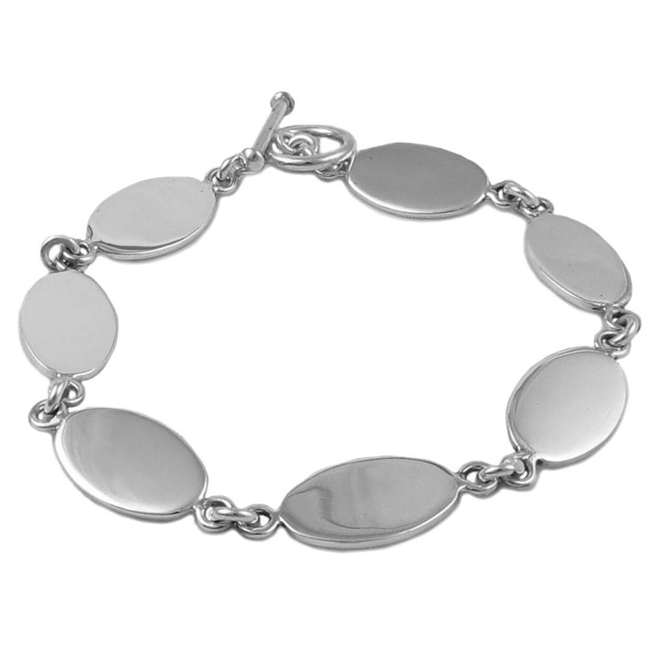 Slender Sterling Silver Oval Link Bracelet