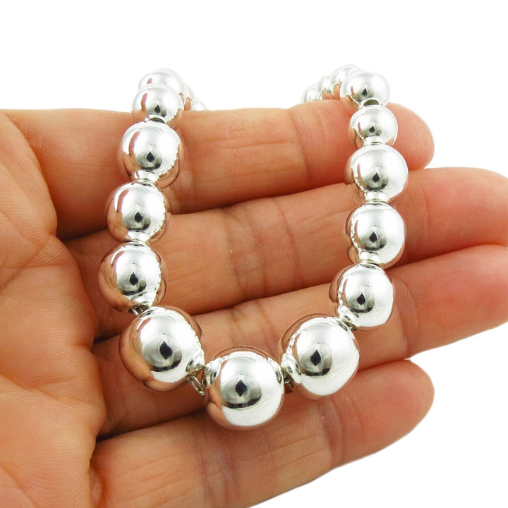 Sterling Silver Ball Bead Bracelet for Women