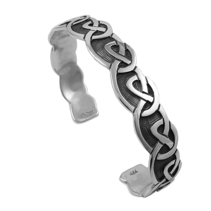 Celtic Love Knot Maria Belen Taxco Designer Sterling Silver Bracelet Cuff