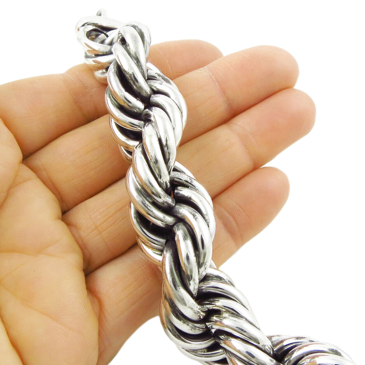 Buy Men's 5mm Solid 925 Sterling Silver Diamond Cut Rope Bracelet 7.5, 8,  8.5 Online in India - Etsy