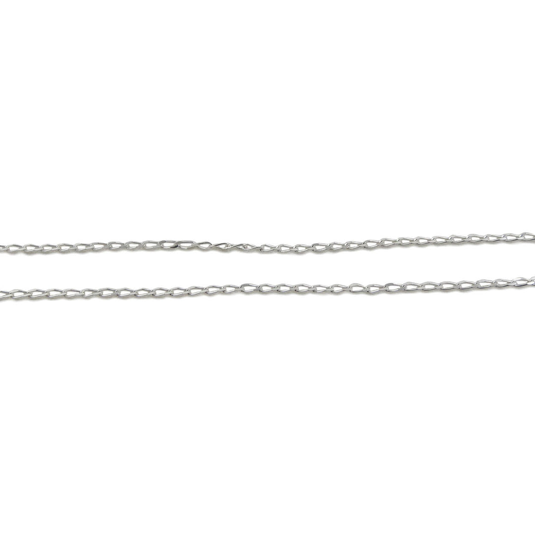 Silver Curb Chain Pendant Necklace