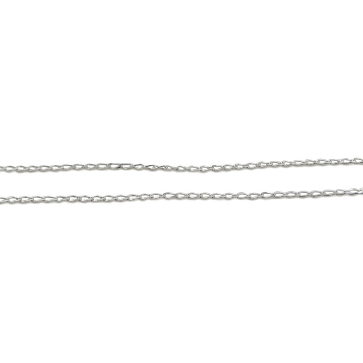 Silver Curb Chain Pendant Necklace