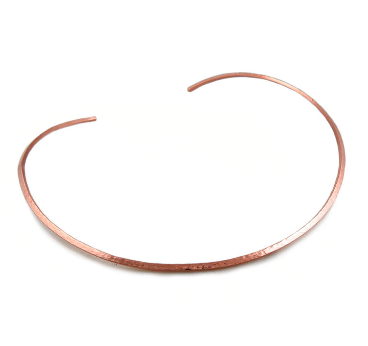 Solid Hammered Copper Choker Torc