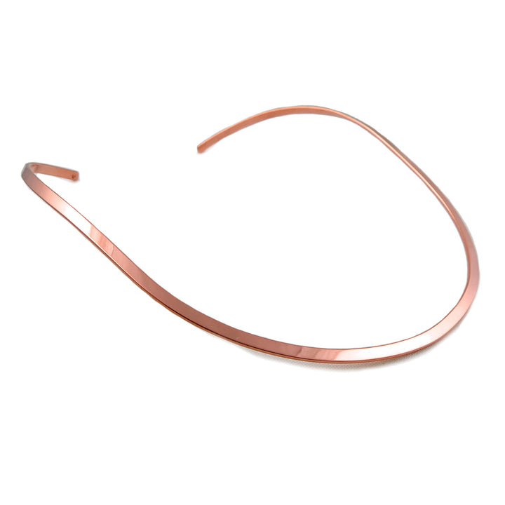 Solid Polished Copper Choker Torc