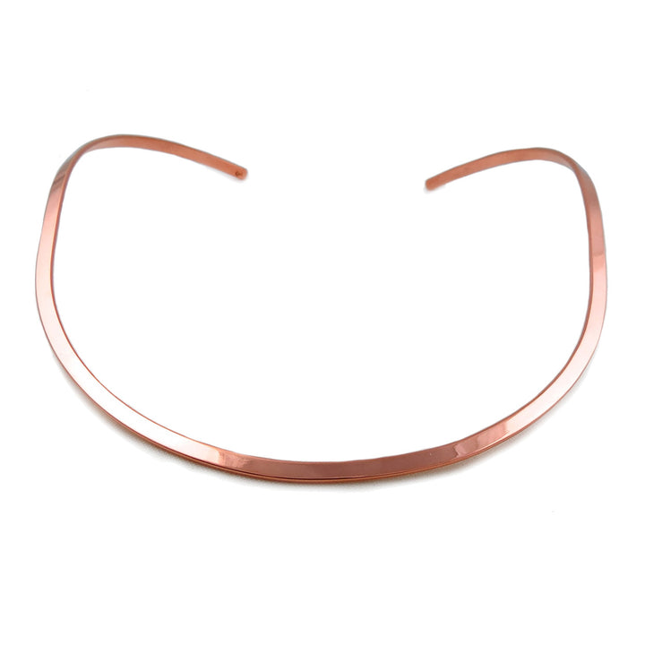Solid Polished Copper Choker Torc