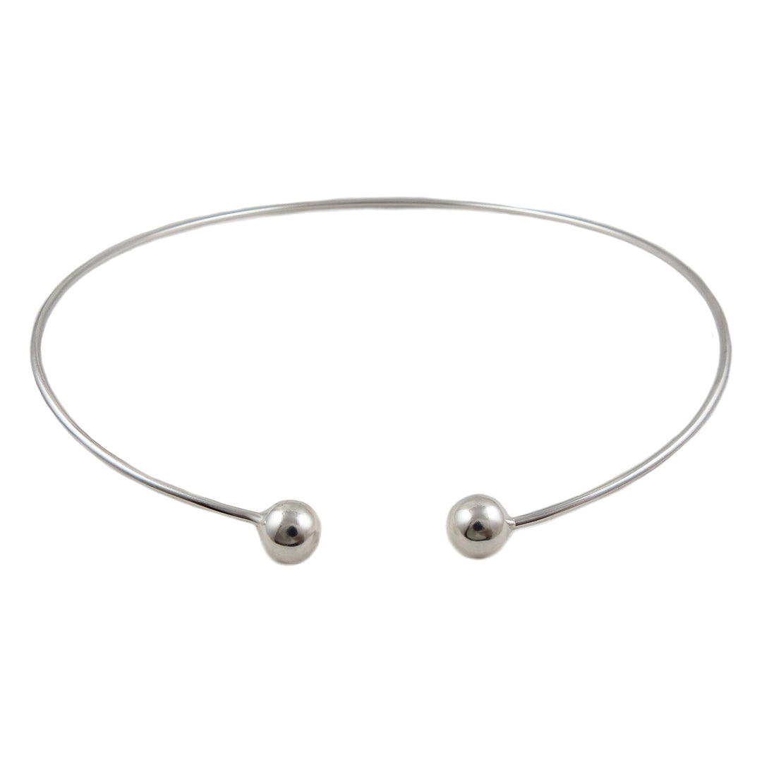 Ball Bead Sterling Silver Choker Necklace
