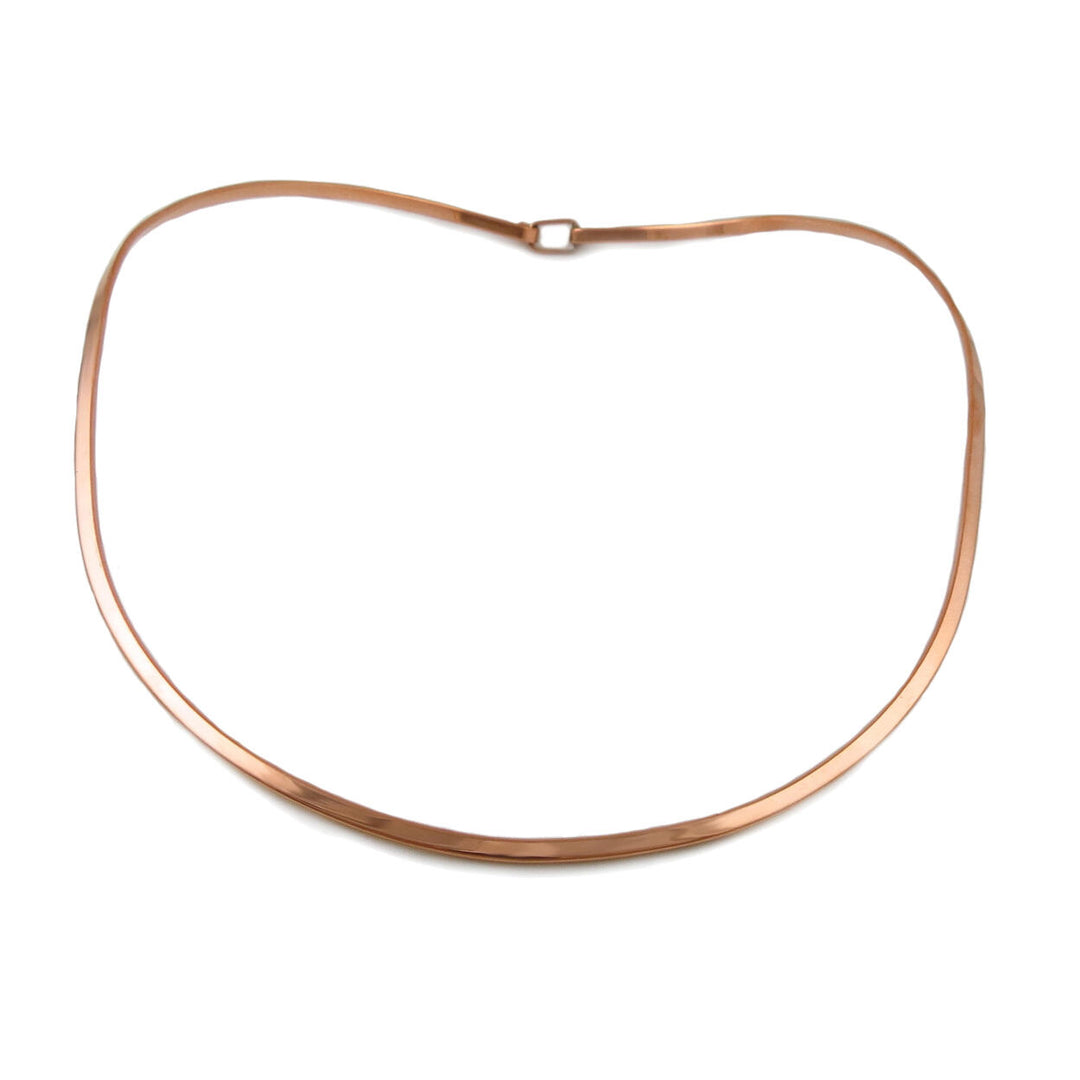 Solid Polished Copper Choker Torc Gift Boxed