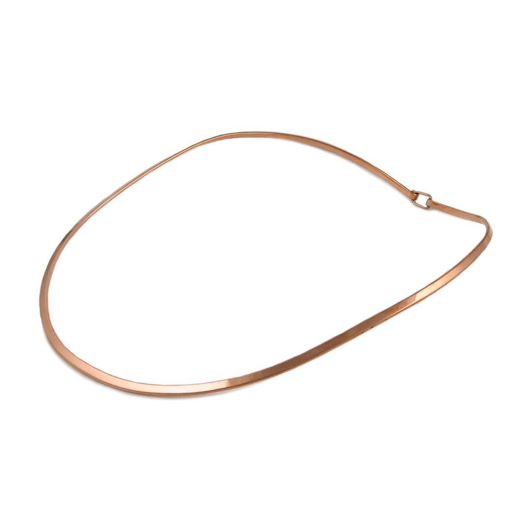 Solid Polished Copper Choker Torc Gift Boxed
