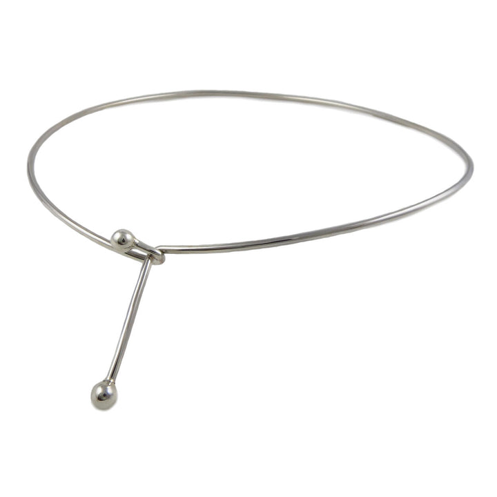 Exclusive Hallmarked Front Hook 925 Sterling Silver Choker Necklace