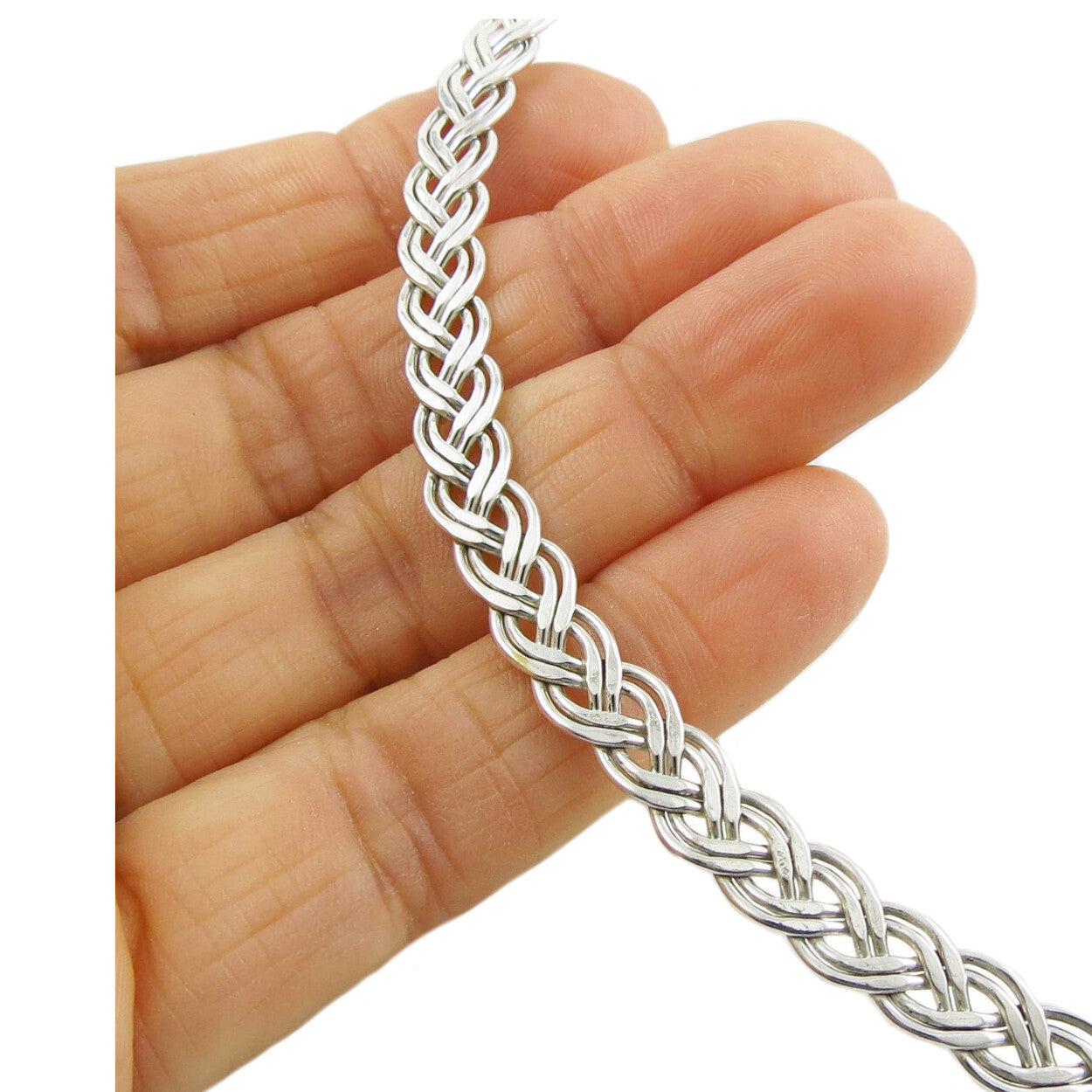 Sterling Silver Woven Chain Bracelet